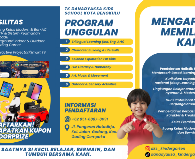 TK Danadyaksa Kids School Kota Bengkulu Buka SPMB 2026/2027, Hadirkan Pembelajaran Trilingual, Promo Spesial, dan Doorprize Menarik
